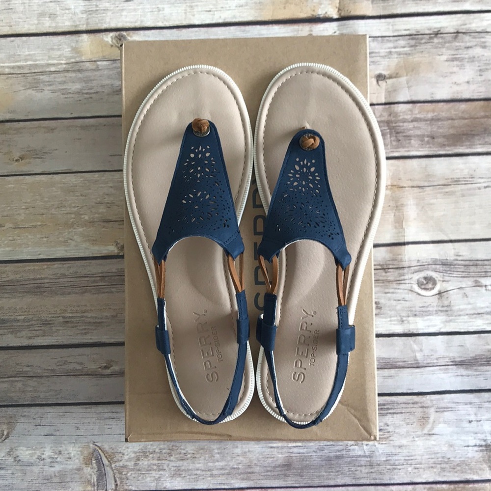 NWT Sperry Jade Navy Sandals